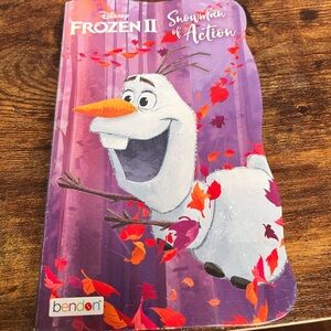 Disney Frozen II Olaf Snowman of Action Book - Purple and Orange